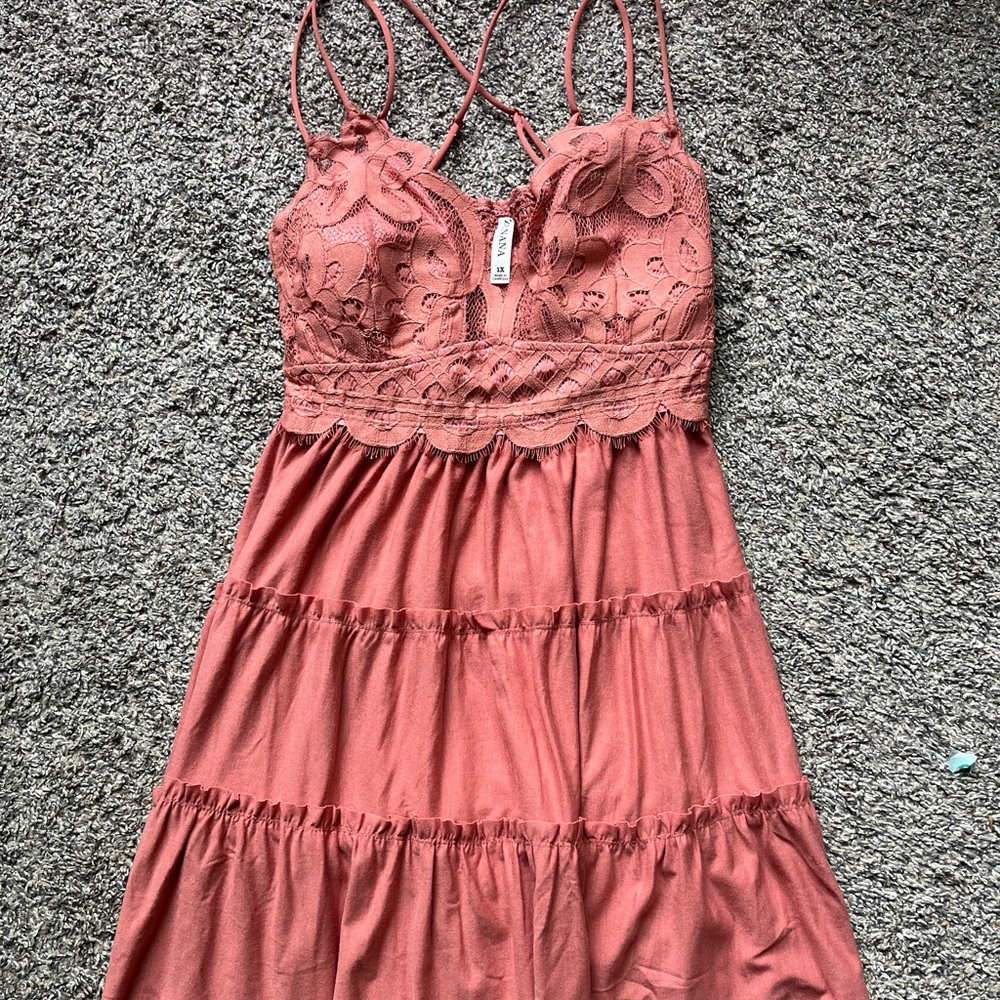 Lace Detail Strappy Dress